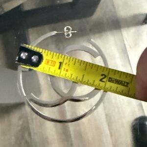 2” CC Hoop Stud Earrings